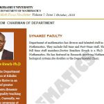 Department of Mathematics releases “Math Focus Newsletter”